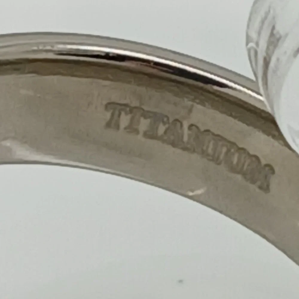 Vintage Mens Titanium 6mm Comfort Fit Band Ring Size 10 Brushed Polished Silver